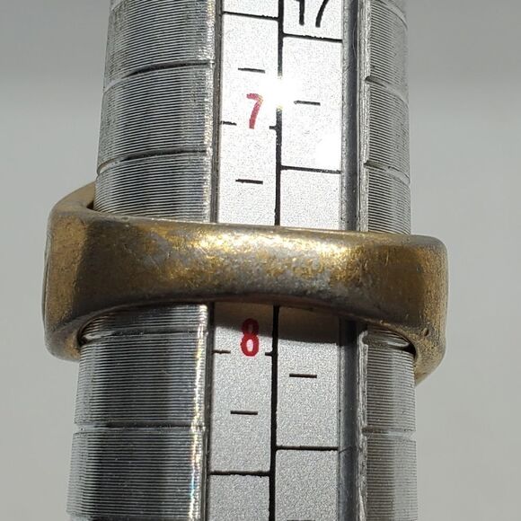 Vintage 18 Karat HGE Gold & Cream Ribbon Knot Ring - Picture 7 of 7